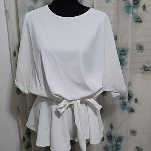 Ivory Peplum top